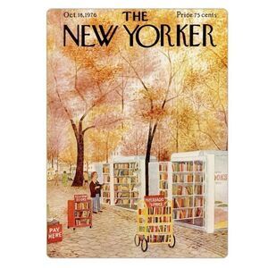 1976 New Yorker Magazine Central Park Books Magnet